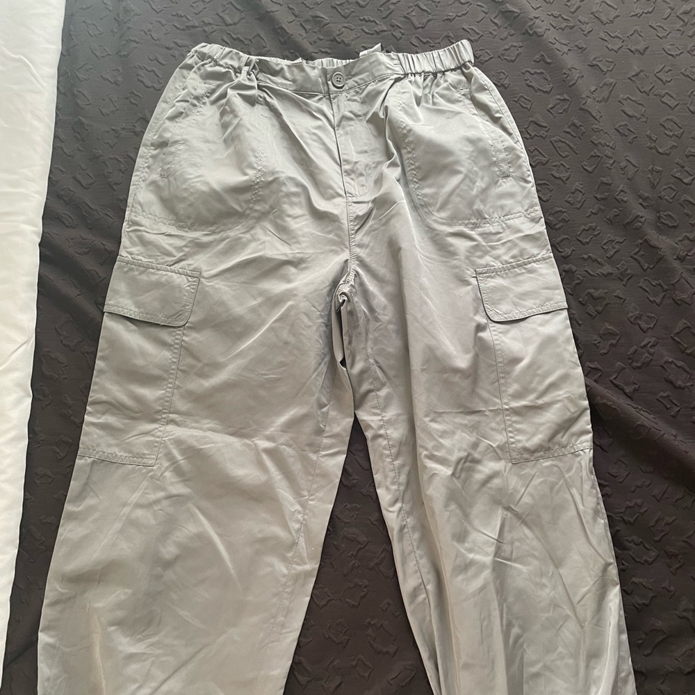 Gray cargo pants